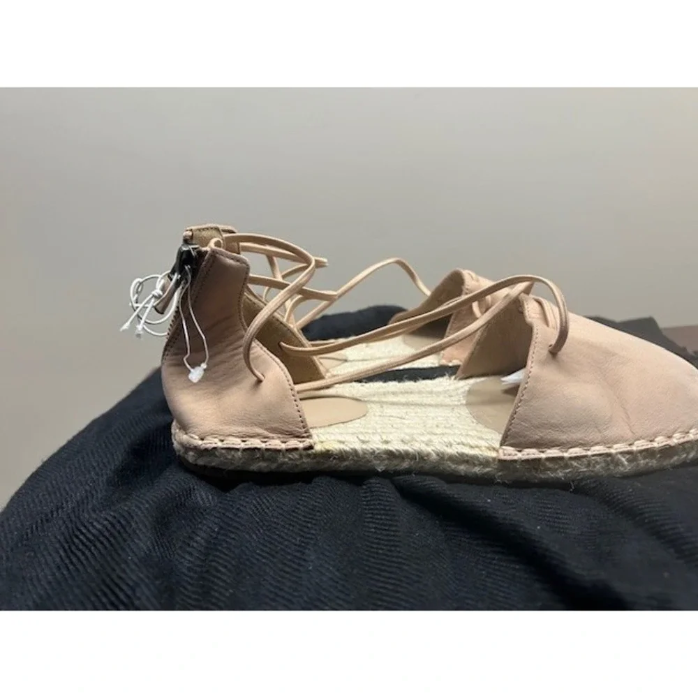 NWOT‎ Eileen Fisher Women 6 Strappy Espadrille Flats Sandals Toffee Cream Resort